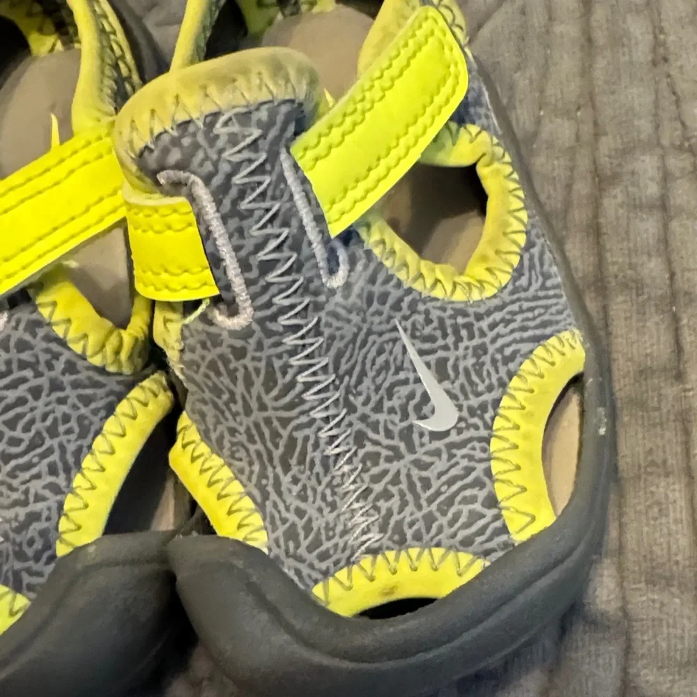 Nike Kids Gray and Yellow Shoes